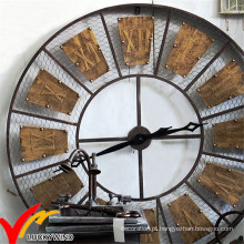 Bela Retro Vintage industrial rústica rodada Deocritive metal Wall Decor Clock